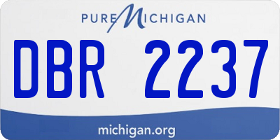 MI license plate DBR2237