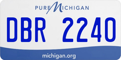 MI license plate DBR2240