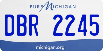 MI license plate DBR2245