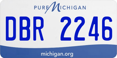 MI license plate DBR2246