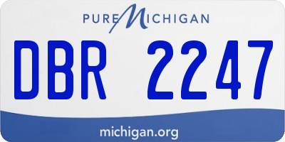 MI license plate DBR2247