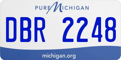 MI license plate DBR2248
