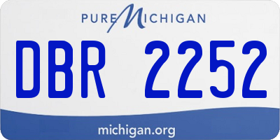 MI license plate DBR2252