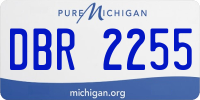 MI license plate DBR2255