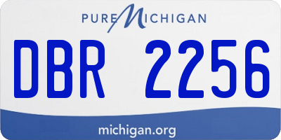 MI license plate DBR2256