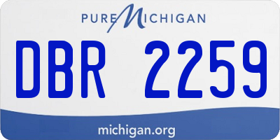 MI license plate DBR2259