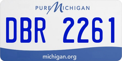 MI license plate DBR2261