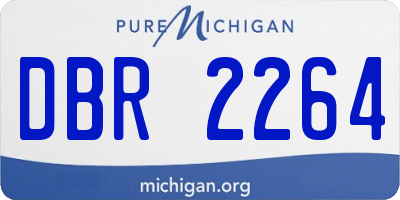 MI license plate DBR2264
