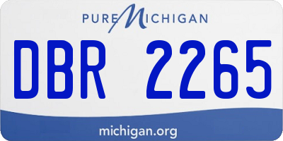 MI license plate DBR2265