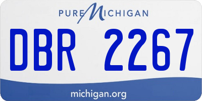MI license plate DBR2267