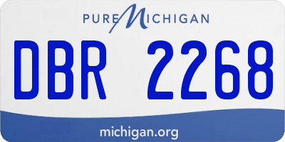 MI license plate DBR2268