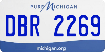 MI license plate DBR2269
