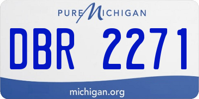 MI license plate DBR2271