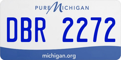MI license plate DBR2272
