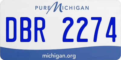 MI license plate DBR2274