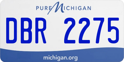 MI license plate DBR2275