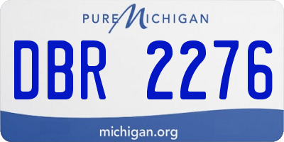 MI license plate DBR2276