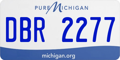 MI license plate DBR2277