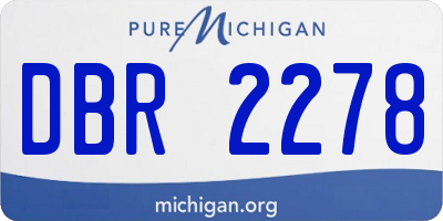MI license plate DBR2278