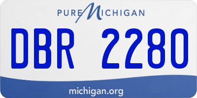 MI license plate DBR2280