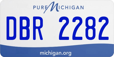 MI license plate DBR2282