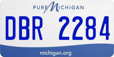 MI license plate DBR2284