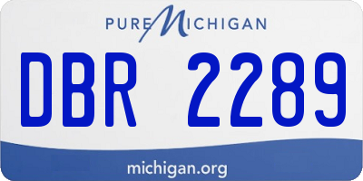 MI license plate DBR2289