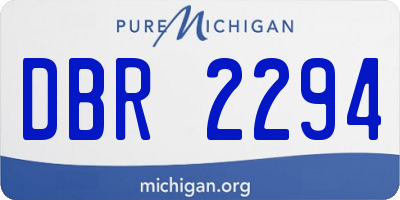 MI license plate DBR2294