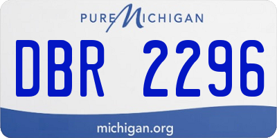 MI license plate DBR2296