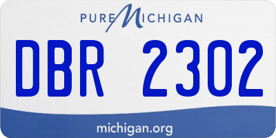 MI license plate DBR2302