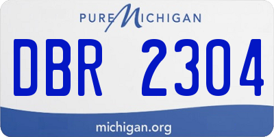 MI license plate DBR2304