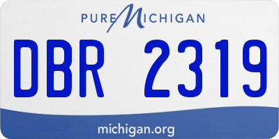 MI license plate DBR2319
