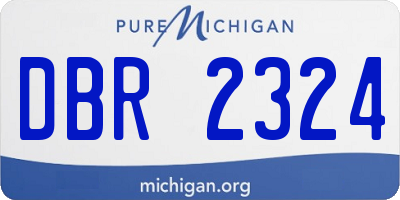 MI license plate DBR2324