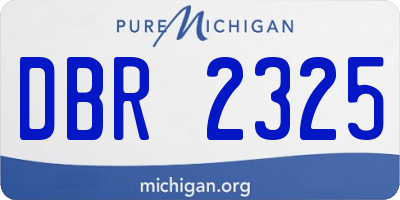 MI license plate DBR2325