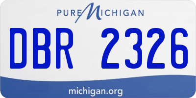 MI license plate DBR2326