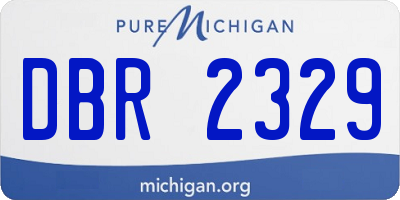 MI license plate DBR2329