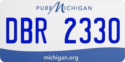 MI license plate DBR2330
