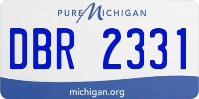 MI license plate DBR2331