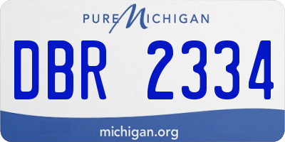 MI license plate DBR2334