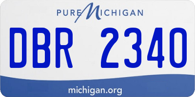 MI license plate DBR2340