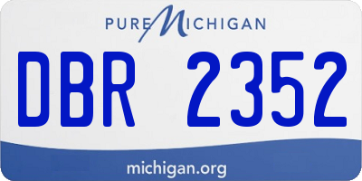 MI license plate DBR2352