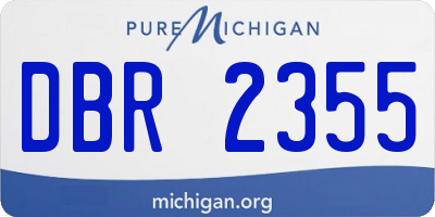 MI license plate DBR2355