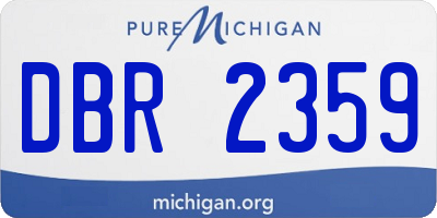 MI license plate DBR2359
