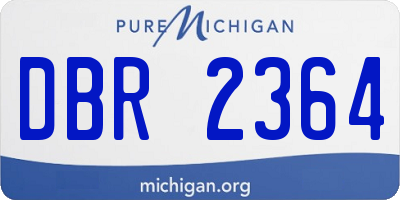 MI license plate DBR2364