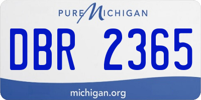 MI license plate DBR2365