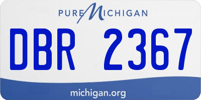 MI license plate DBR2367
