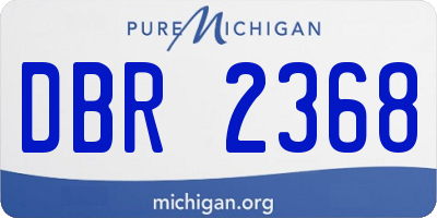 MI license plate DBR2368