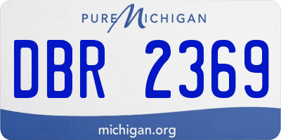 MI license plate DBR2369