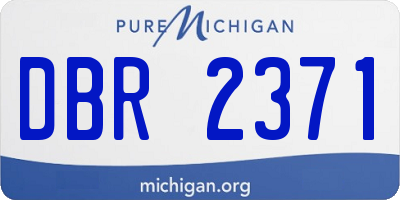 MI license plate DBR2371