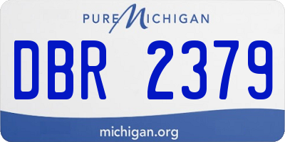 MI license plate DBR2379